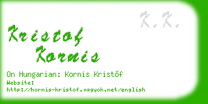 kristof kornis business card